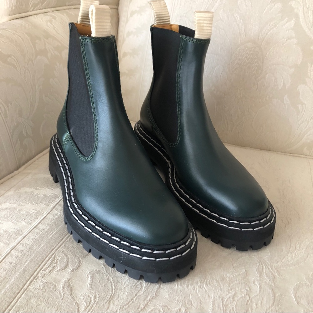 $895 Proenza schouler lug Chelsea boots contrast welt stitches size 36.5 - Picture 5 of 11